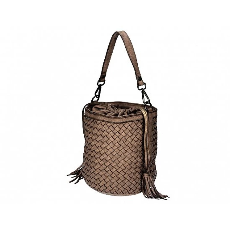 Valódi bőr női táska taupe színben S7234 Taupe