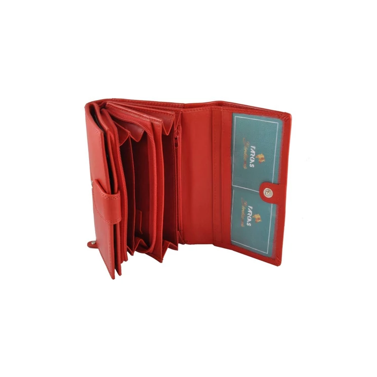 Nagyméretű női bőr pénztárca RFID védelemmel 314 Brown