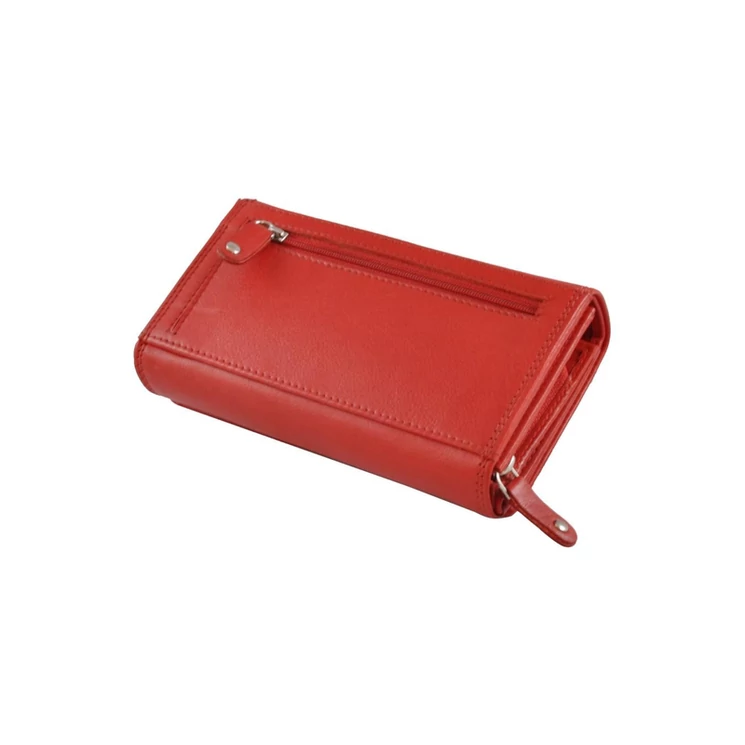 Nagyméretű női bőr pénztárca RFID védelemmel 314 Brown