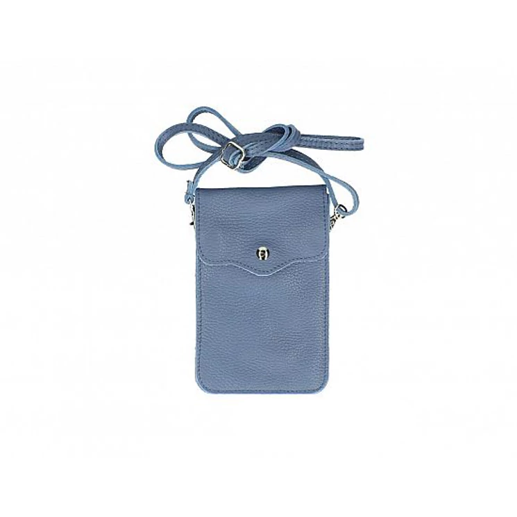 Valódi bőr telefontartó kék színben