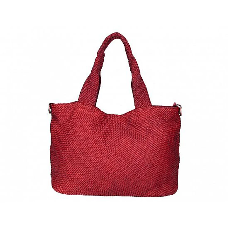 Valódi bőr női válltáska piros színben S7216 Red