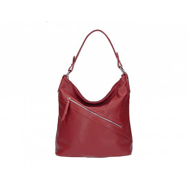 Valódi bőr női táska sötétpiros színben S7181 DarkRed