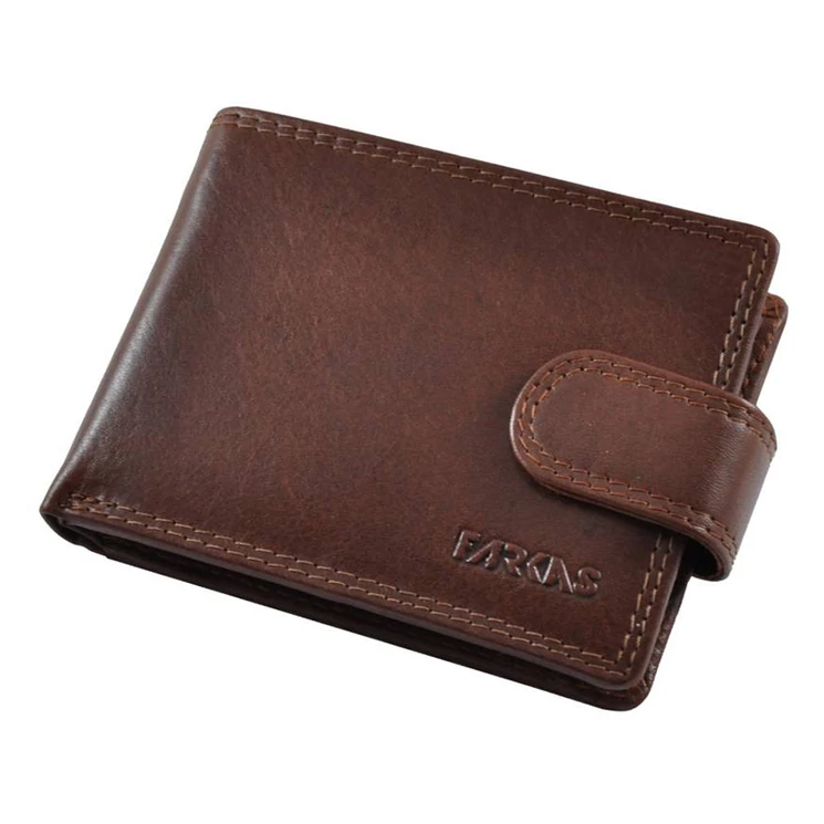 Férfi bőr pénztárca barna színben RFID védelemmel 38654 Brown