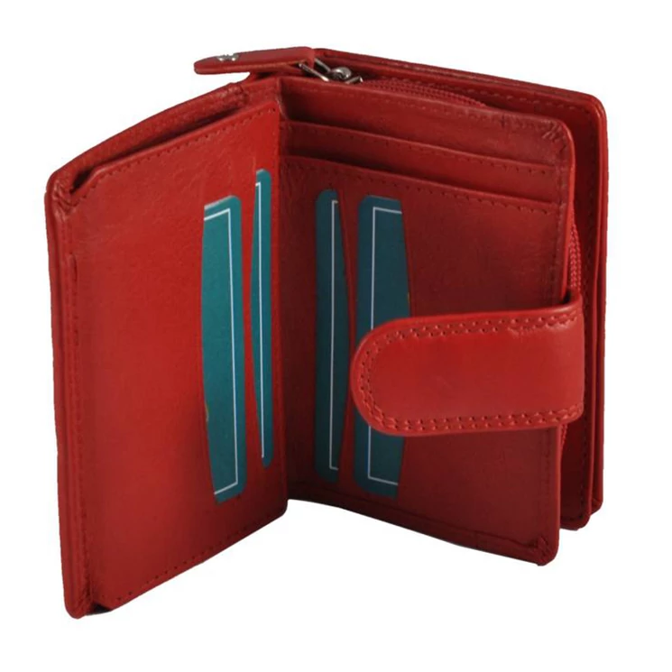 Női pénztárca bőrből RFID védelemmel 52039 Brown