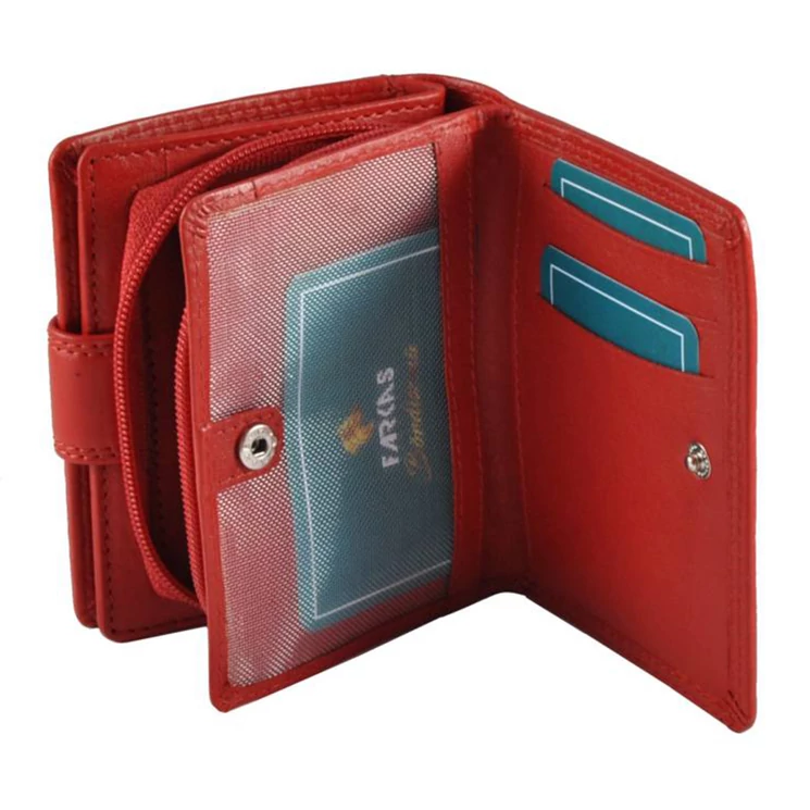 Női pénztárca bőrből RFID védelemmel 52039 Brown