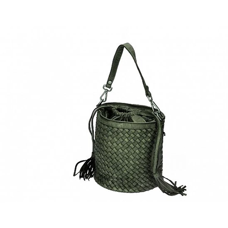 Valódi bőr női táska zöld színben S7234 Green