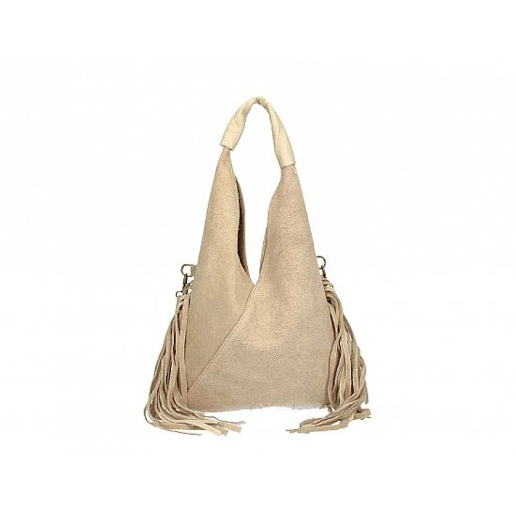 Valódi bőr női válltáska taupe színben M9041 Taupe