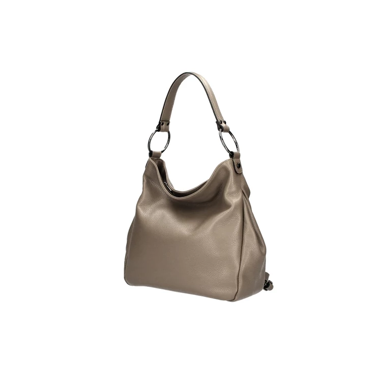 Valódi bőr női válltáska taupe színben S7192 Taupe