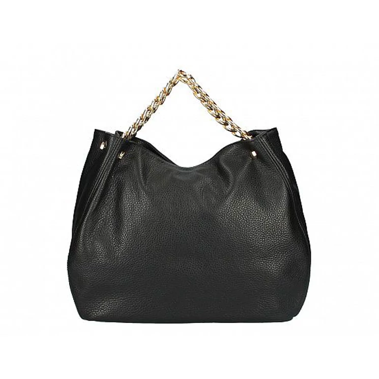 Valódi bőr női láncos táska fekete színben S7247 Black