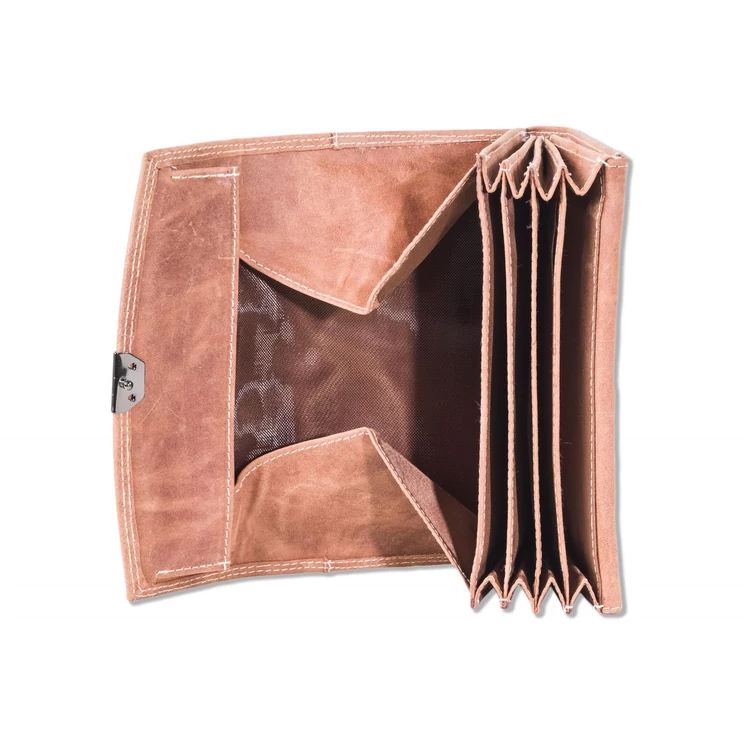 Woodland valódibőr Brifkó pénztárca pincér pénztárca barna színben