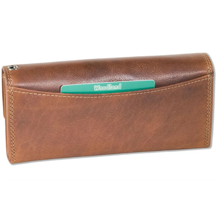 Woodland valódibőr Brifkó pénztárca pincér pénztárca barna színben