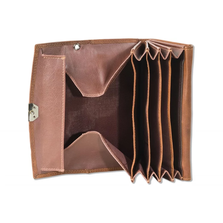 Woodland valódibőr Brifkó pénztárca pincér pénztárca barna színben