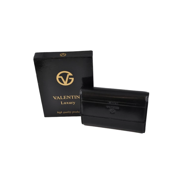 Emporio Valentini bőr női pénztárca fekete színben 563121 Black