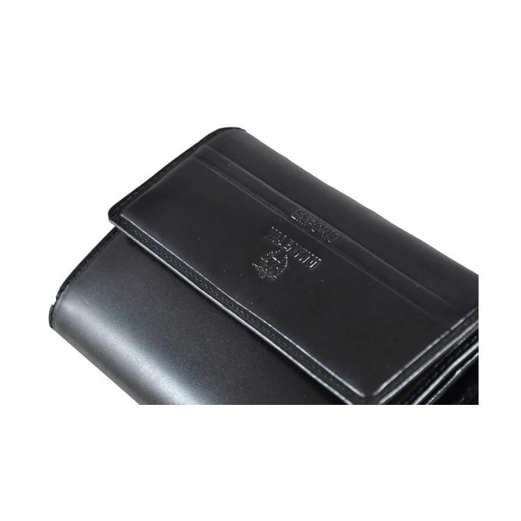 Emporio Valentini bőr női pénztárca fekete színben 563121 Black
