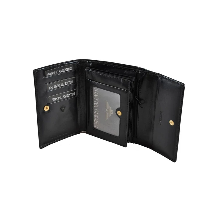Emporio Valentini bőr női pénztárca fekete színben 563121 Black
