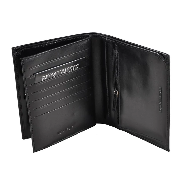 Emporio Valentini férfi bőr irattartó kártyatartó fekete színben 563255 Black