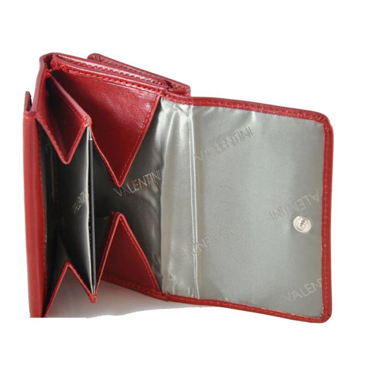 Emporio Valentini Kisméretű valódi bőr női pénztárca piros színben 563570 Red