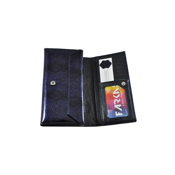 Lakk női bőr pénztárca piros színben RFID védelemmel 5748 Red