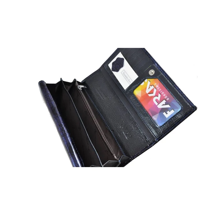 Lakk női bőr pénztárca piros színben RFID védelemmel 5748 Red