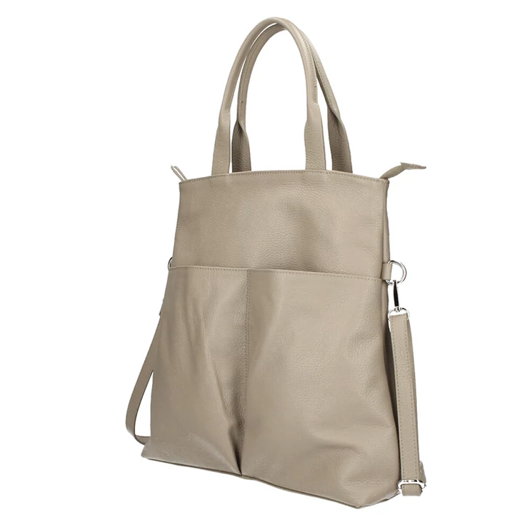 Valódi bőr női válltáska S7185 Mustard