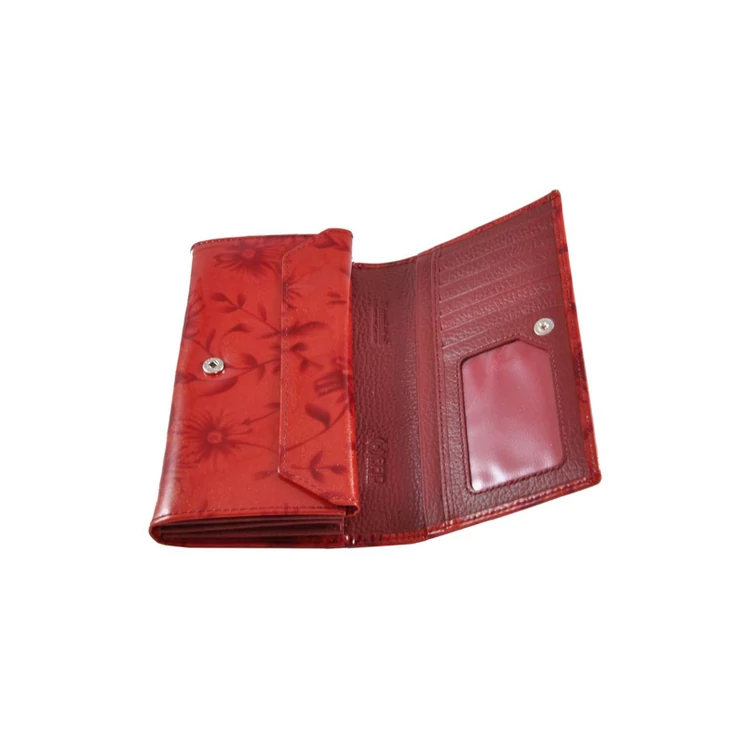 Lakk női bőr pénztárca RFID védelemmel 5848 Grey