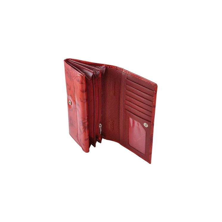 Lakk női bőr pénztárca RFID védelemmel 5848 Grey