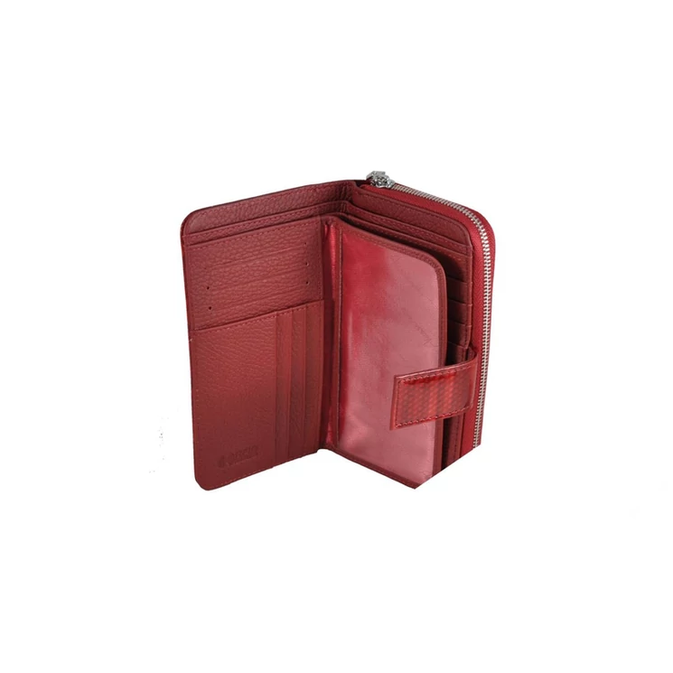 Lakk női bőr pénztárca 0117 Grey