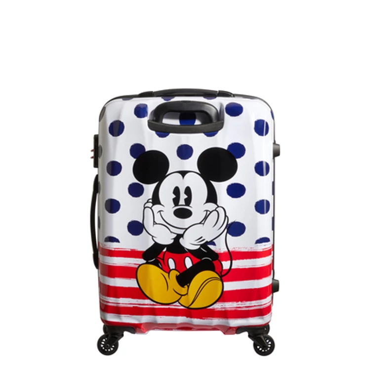 American Tourister Disney Legends Mickey Blue Dots Spinner bőrönd 65 cm