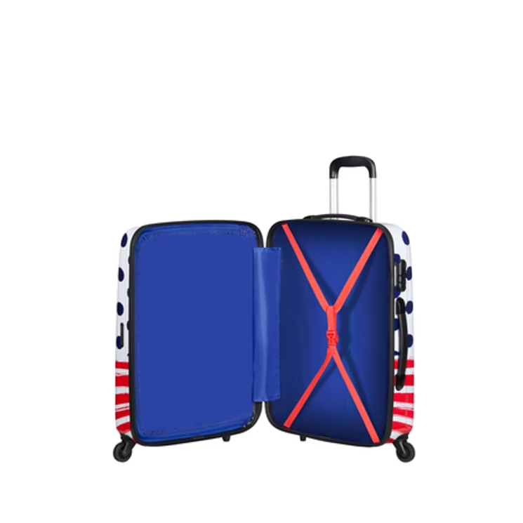 American Tourister Disney Legends Mickey Blue Dots Spinner bőrönd 65 cm