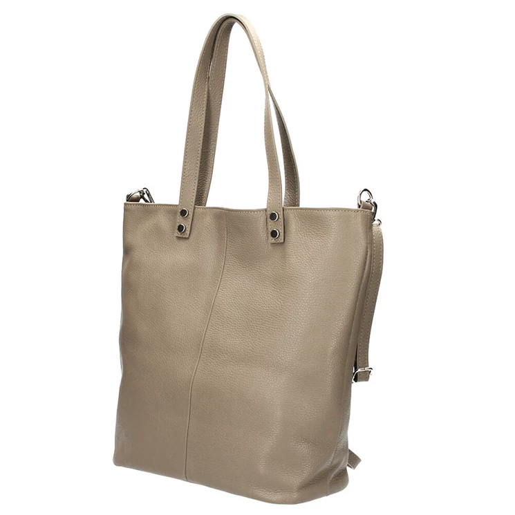 Valódi bőr női táska világosszürke színben S7190 PearlGrey