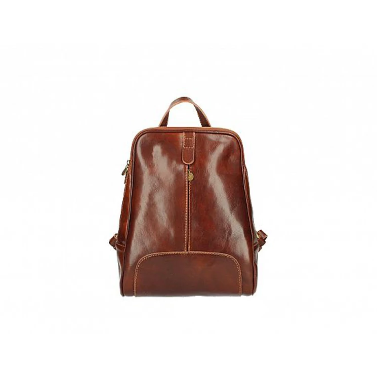 Valódi bőr Barna női hátizsák S7176 Brown