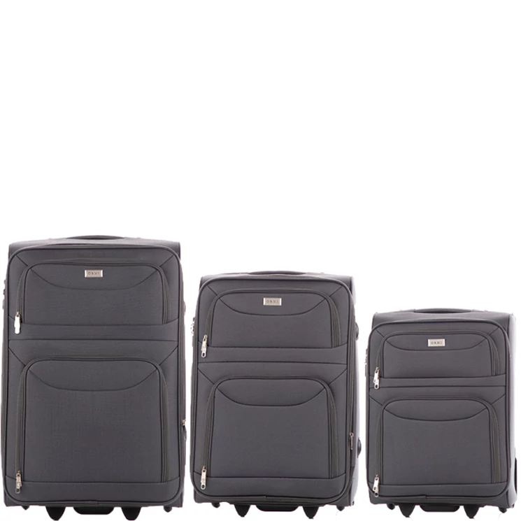 3 db-os bőrönd szett 6802 Szürke színben