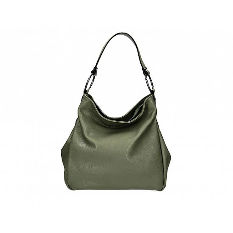 Valódi bőr női válltáska zöld színben S7192 MilitaryGreen
