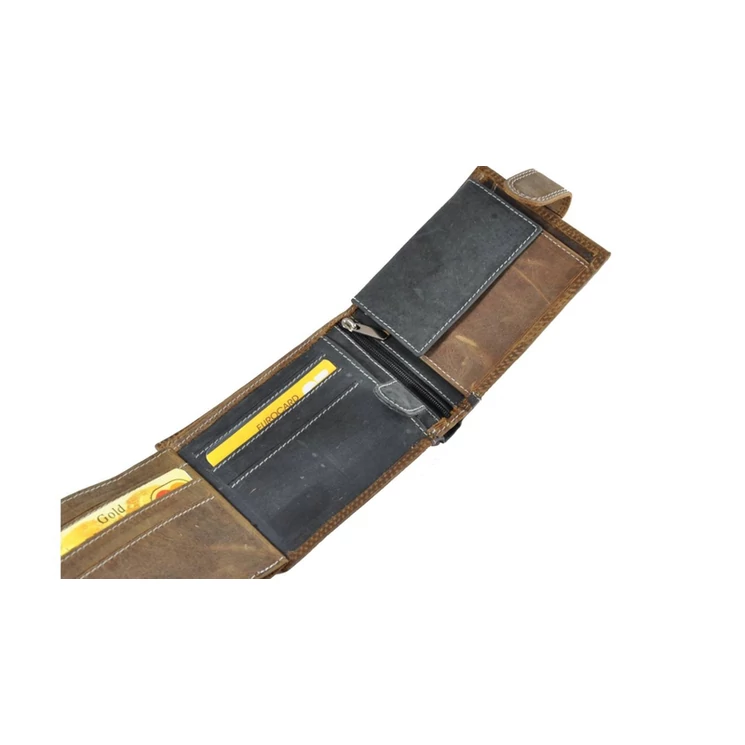 Férfi bőr pénztárca barna színben 7111 Brown