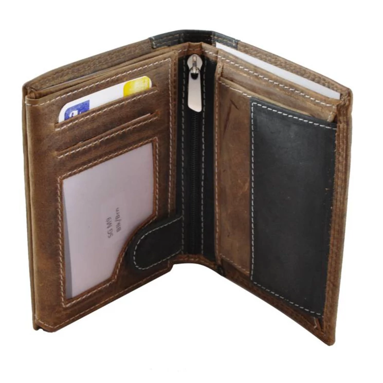 Férfi bőr pénztárca barna színben 719 Brown