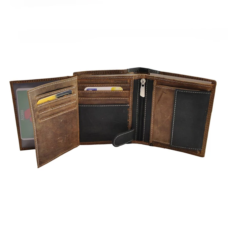 Férfi bőr pénztárca barna színben 719 Brown