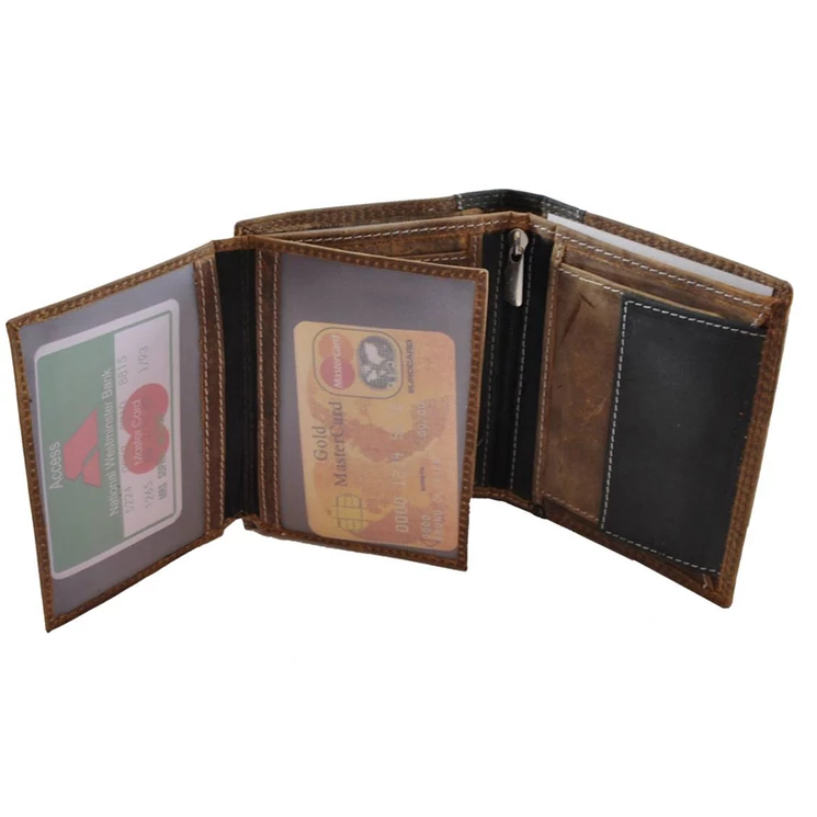 Férfi bőr pénztárca barna színben 719 Brown