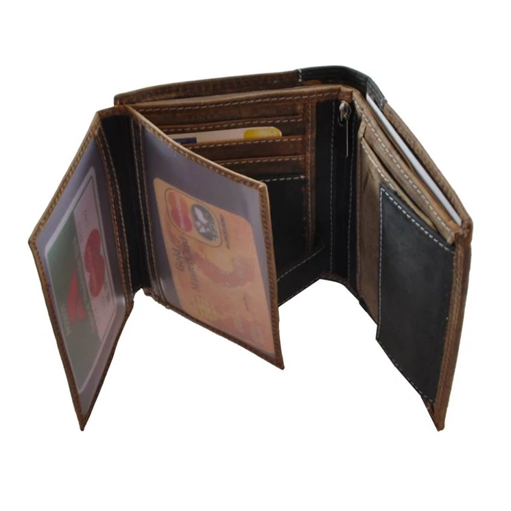 Férfi bőr pénztárca barna színben 719 Brown