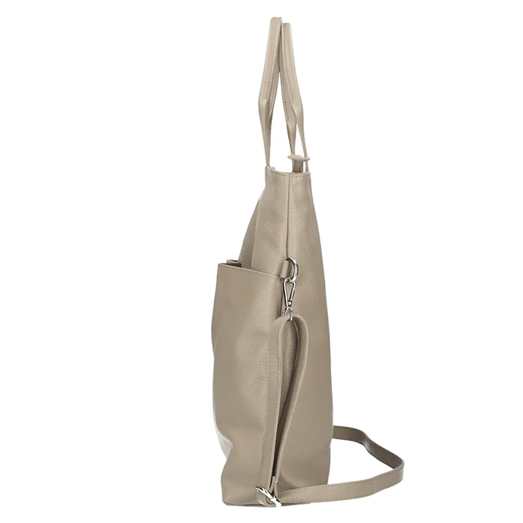 Valódi bőr női válltáska S7185 Mustard