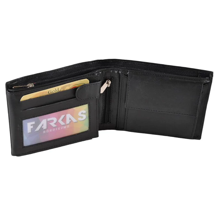 Férfi bőr pénztárca fekete színben 72 Black