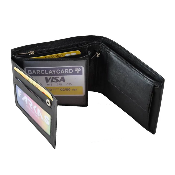 Férfi bőr pénztárca fekete színben 72 Black