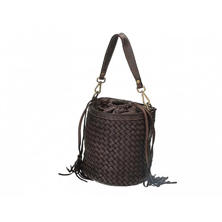 Valódi bőr női táska sötétbarna színben S7234 DarkBrown