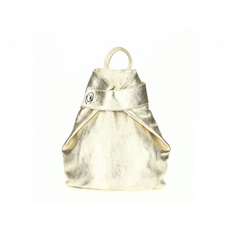 Valódi bőr női hátizsák arany színben