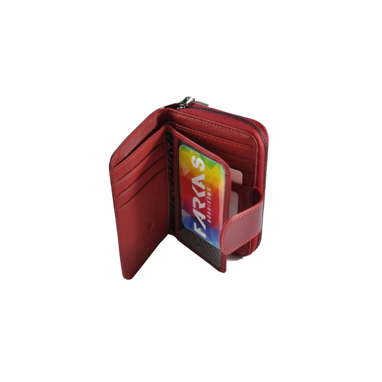 Lakk női bőr pénztárca piros színben 76115 Red