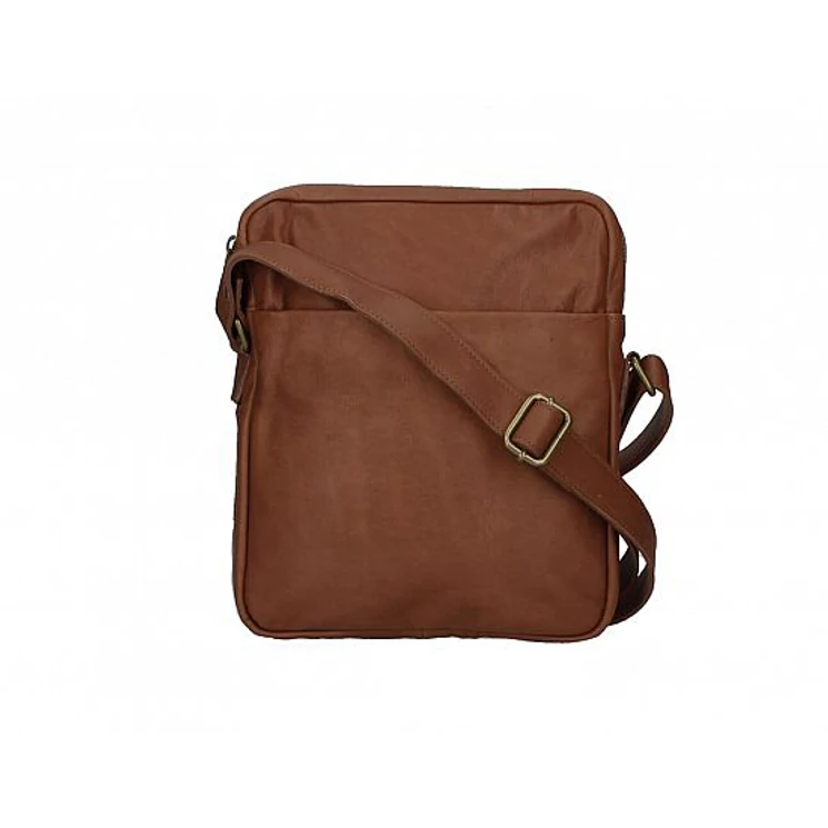 Valódi bőr férfi válltáska barna színben TR195 Brown