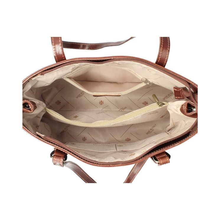 Valódi bőr női válltáska sötétbarna színben S7195 DarkBrown