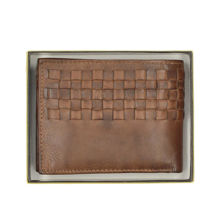 Valódi bőr férfi pénztárca díszdobozban