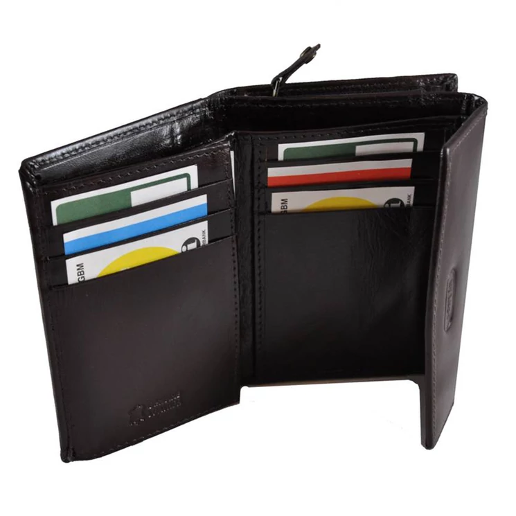 Körcipzáras bőr női pénztárca 790 Brown