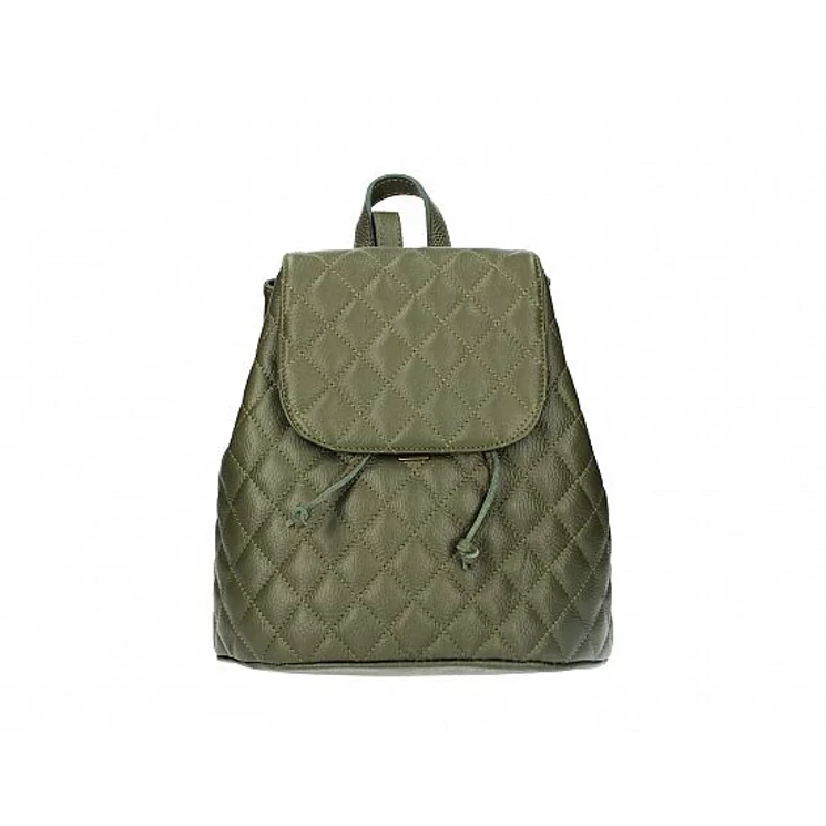 Valódi bőr női hátizsák zöld színben S7235 MilitaryGreen