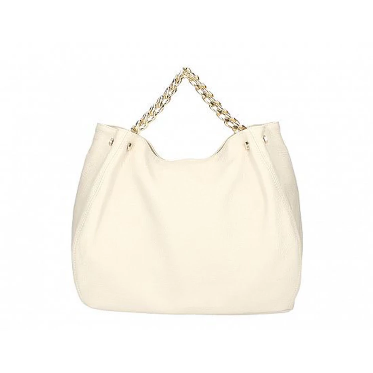 Valódi bőr női láncos táska bézs színben S7247 Beige